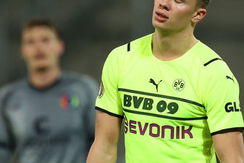 Der Dortmunder Erling Haaland hatte eine Muskelverletzung im Adduktorenbereich erlitten.