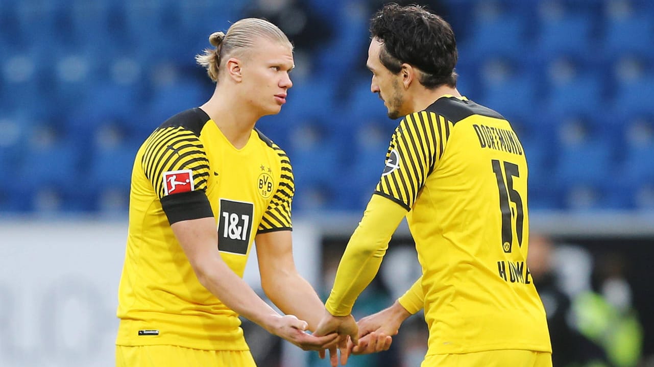 Erling Haaland (li.) und Mats Hummels: Beide könnten gegen Leverkusen ausfallen. Erling Haaland (li.) und Mats Hummels: Beide könnten gegen Leverkusen ausfallen.