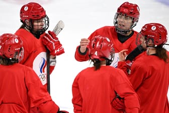 Im Training: Das russische Eishockey-Team der Frauen.