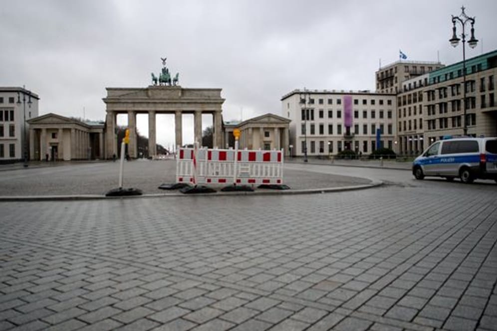Das Brandenburger Tor in Berlin während des Lockdown.