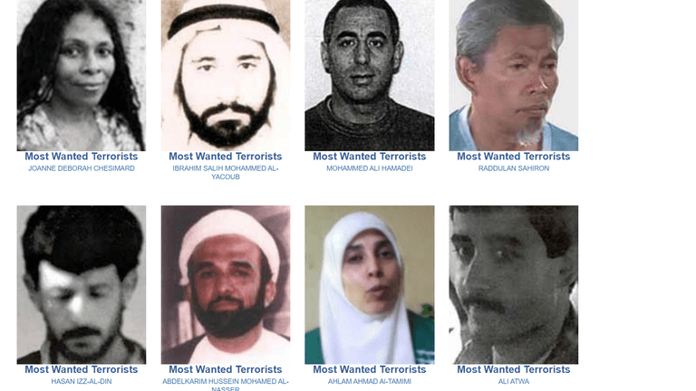 Die Liste der gesuchten Top-Terroristen: Auch Frauen finden sich darauf.