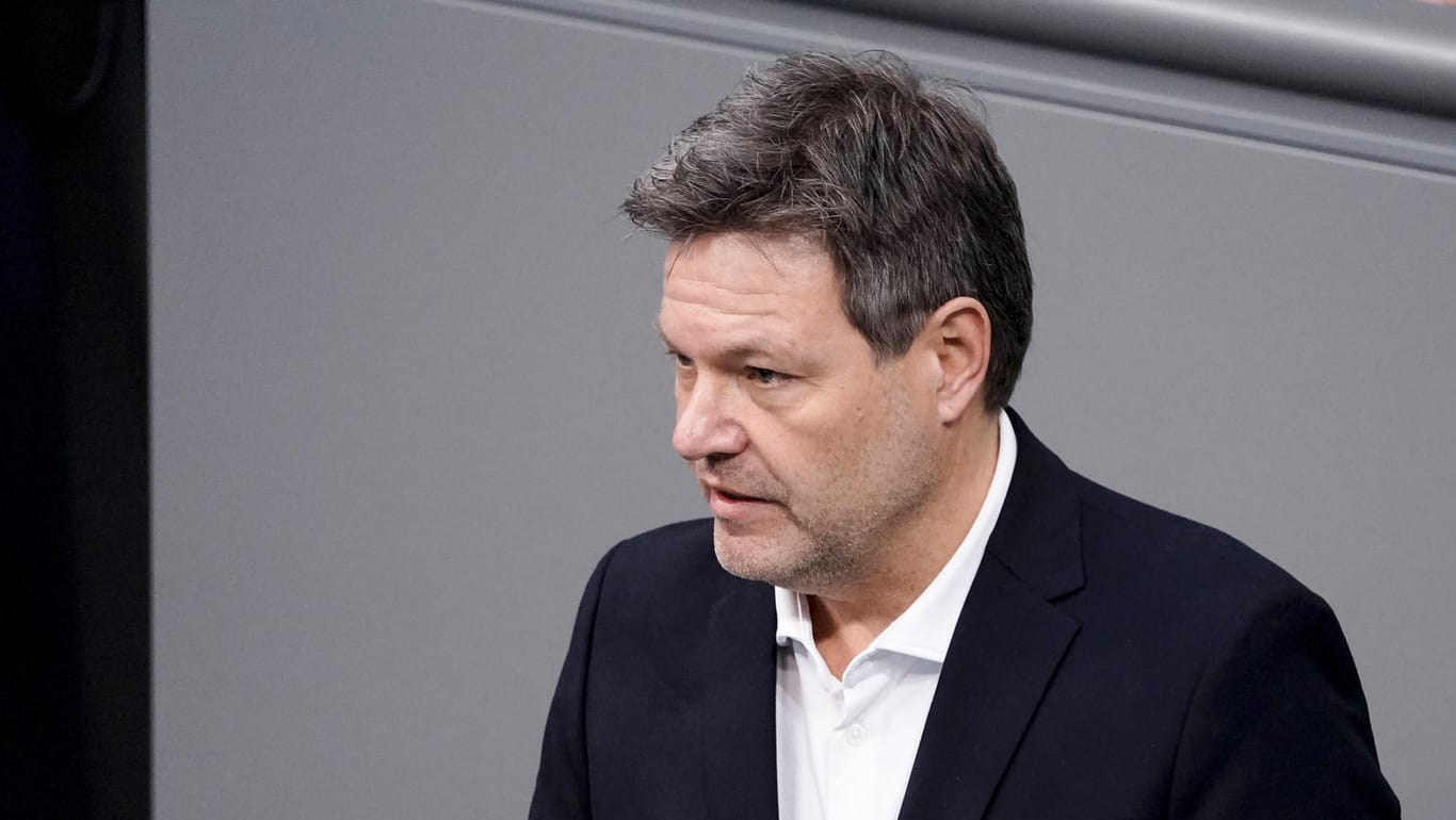 Robert Habeck spricht im Bundestag (Archivbild): Der Wirtschaftsminister warnt vor einer Gasabhängigkeit von Russland.