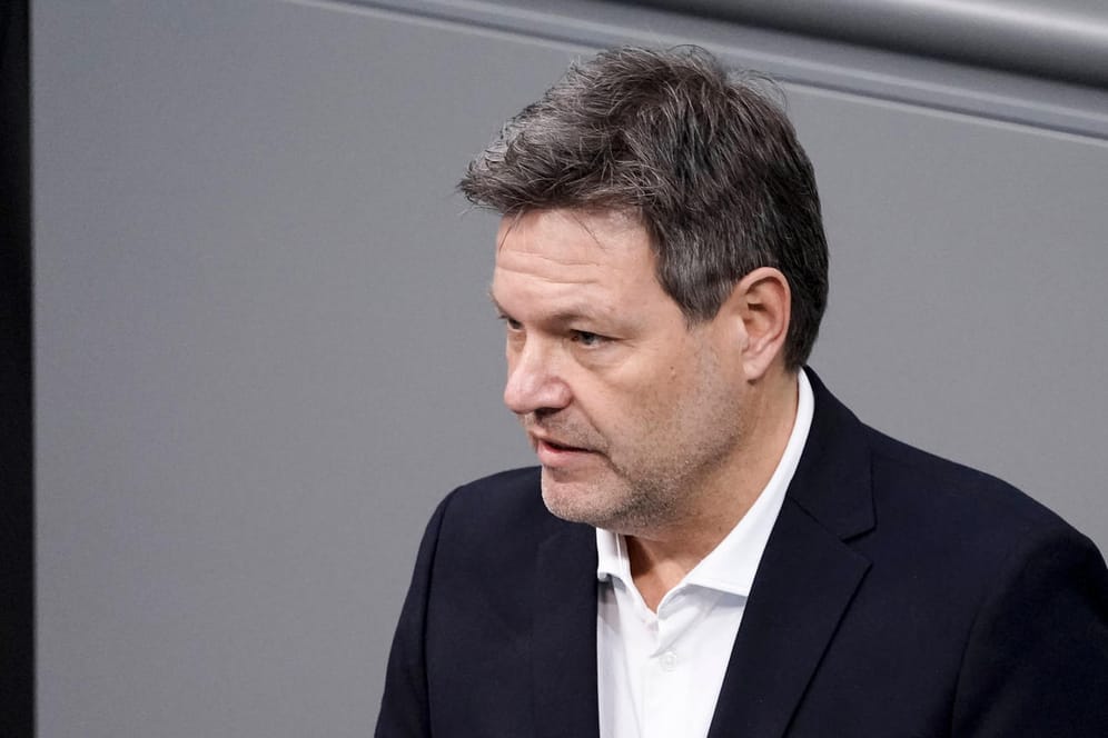 Robert Habeck spricht im Bundestag (Archivbild): Der Wirtschaftsminister warnt vor einer Gasabhängigkeit von Russland.