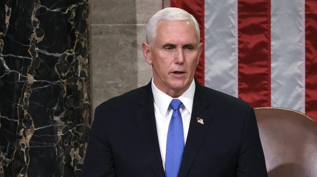 Mike Pence am Tag nach dem Sturm auf das US-Kapitol: Der Ex-Vizepräsident widersprach Donald Trumps Darstellung der Ereignisse des 6. Januars 2021.