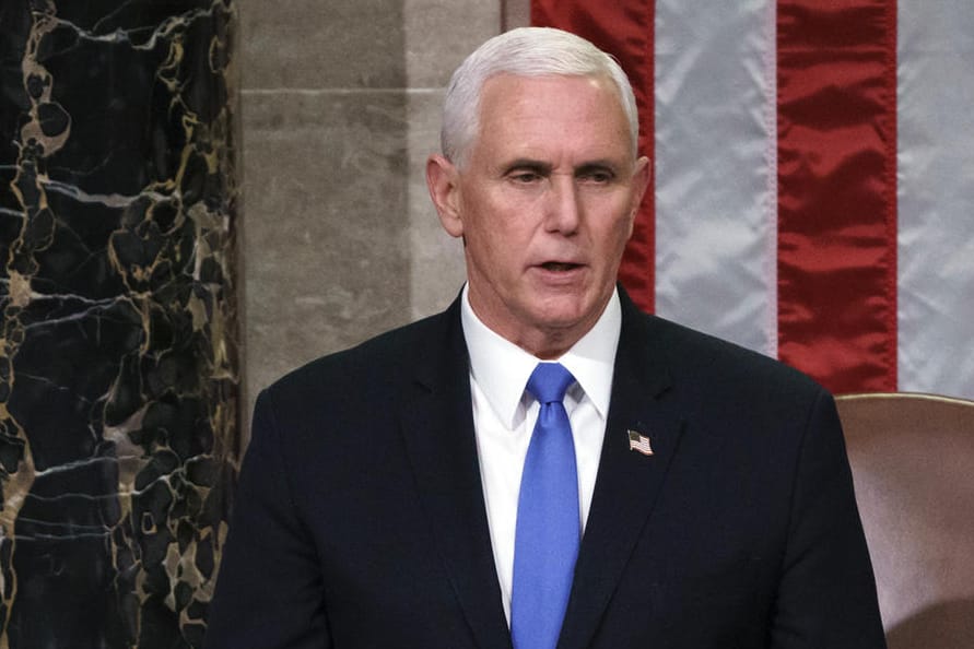 Mike Pence am Tag nach dem Sturm auf das US-Kapitol: Der Ex-Vizepräsident widersprach Donald Trumps Darstellung der Ereignisse des 6. Januars 2021.