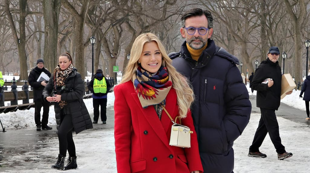 Sylvie Meis und Niclas Castello im New Yorker Central Park: Dort stellten sie ein ungewöhnliches Kunstwerk vor.