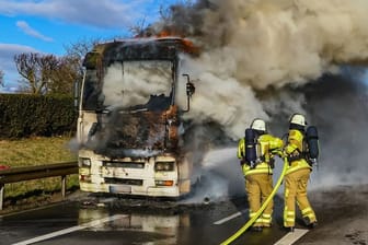 Brennender Lkw