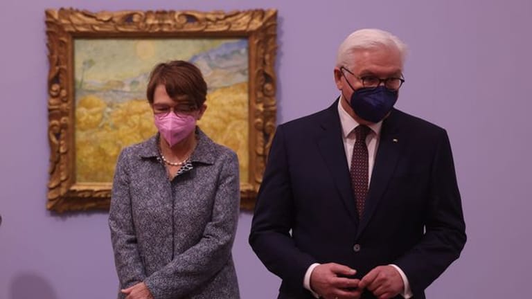 Bundespräsident Frank-Walter Steinmeier und seine Frau Elke Büdenbender zu Gast im Museum Folkwang in Essen.