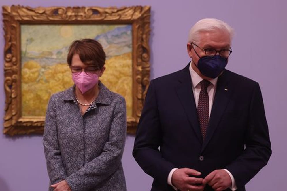 Bundespräsident Frank-Walter Steinmeier und seine Frau Elke Büdenbender zu Gast im Museum Folkwang in Essen.