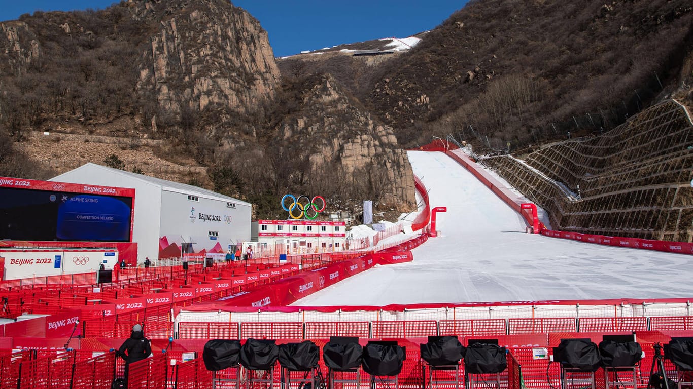 Das Yanqing National Alpine Skiing Centre: Hier wird am Sonntag doch kein Rennen stattfinden.