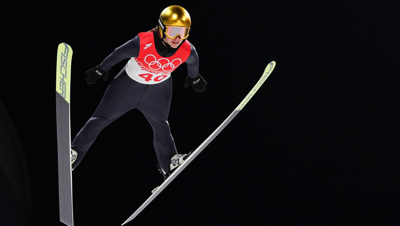Katharina Althaus: Die deutsche Skispringerin gewann bereits Silber im Einzel.