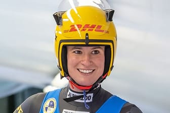 Rodlerin Natalie Geisenberger aus Deutschland führt nach dem zweiten von vier Läufen.