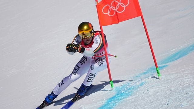 Romed Baumann beendete den olympischen Super-G als Siebter.