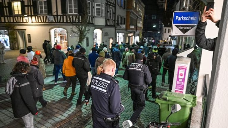 Demonstration gegen Corona-Maßnahmen in Ravensburg