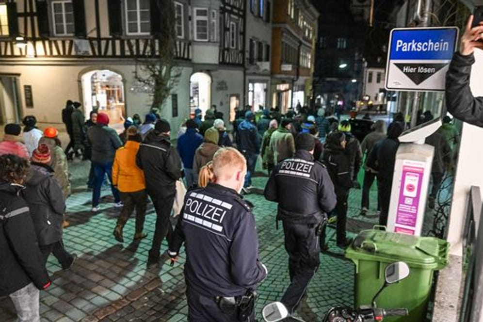 Demonstration gegen Corona-Maßnahmen in Ravensburg