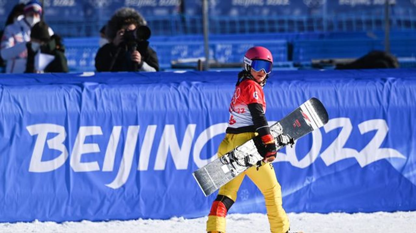 Snowboarderin Ramona Hofmeister schied im Viertelfinale des Parallel-Riesenslaloms aus.