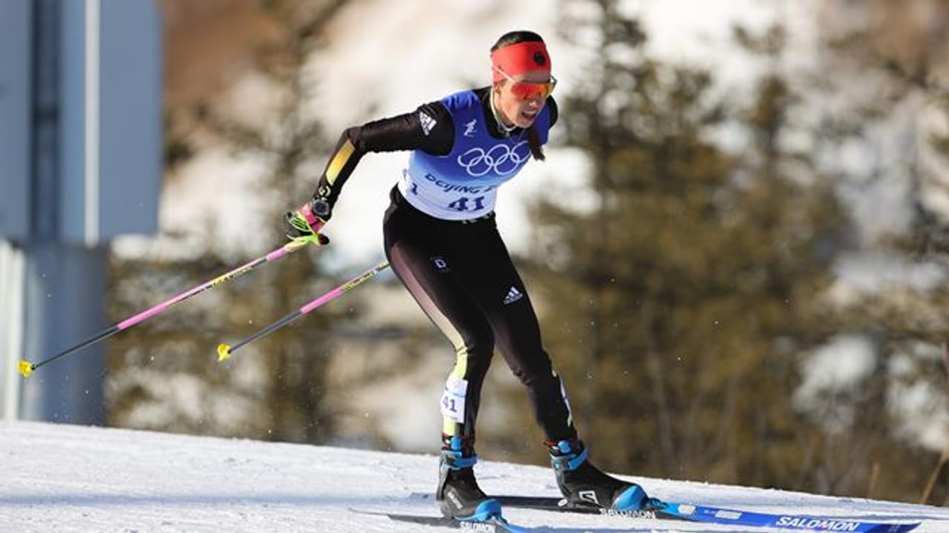 Langläuferin Sofie Krehl in Aktion.