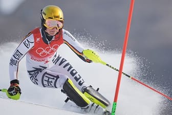 Lena Dürr fuhr einen starken ersten Slalom-Durchgang.