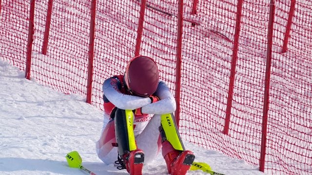 Mikaela Shiffrin schied auch im Slalom aus.