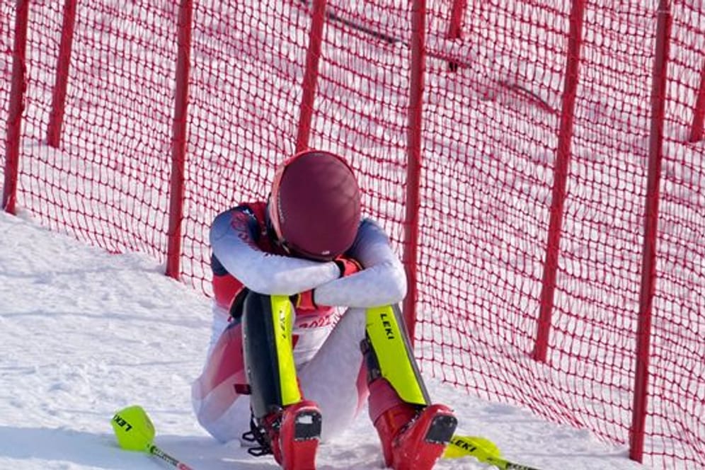 Mikaela Shiffrin schied auch im Slalom aus.