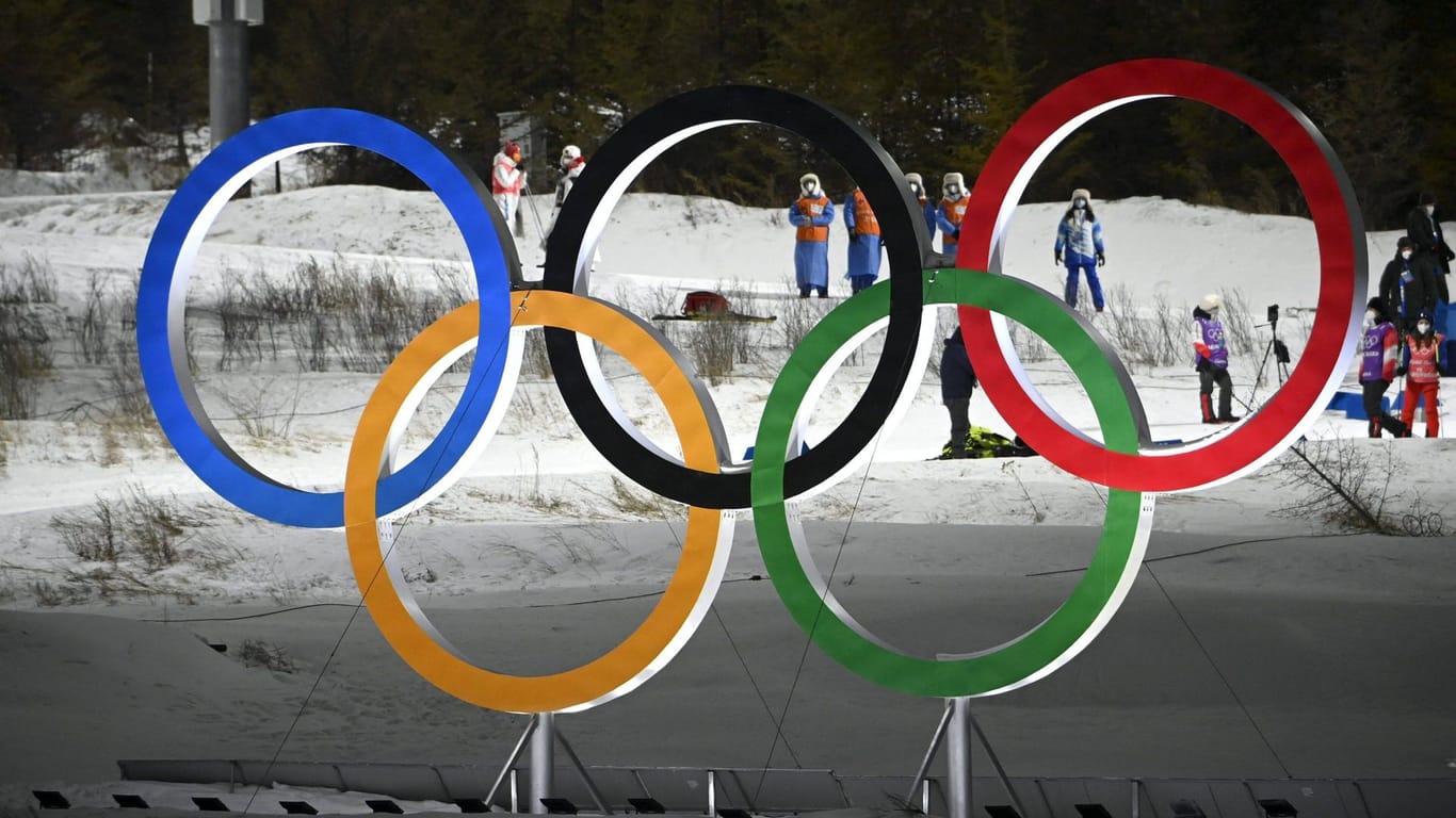 Die Olympischen Ringe 2022.