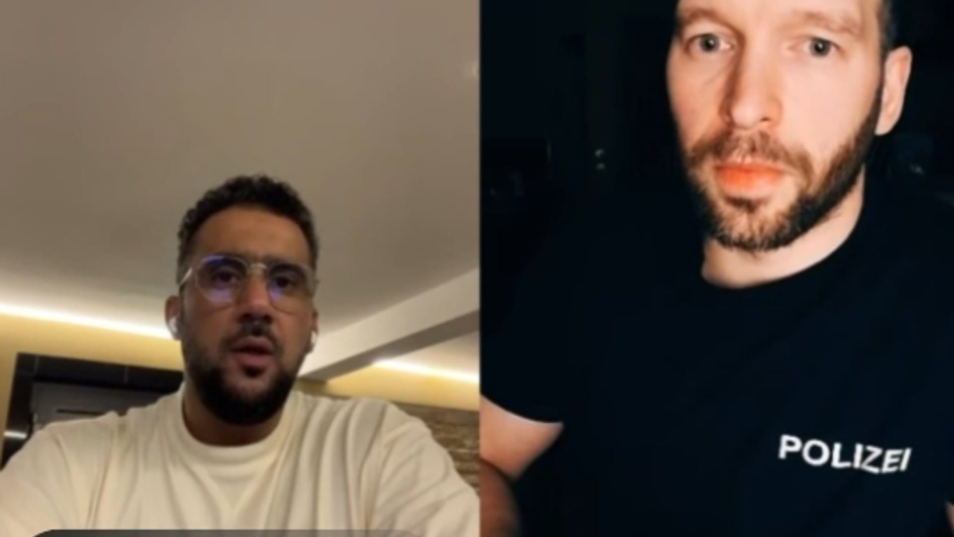 Der Clanboss und der Polizist: Abou-Chaker und "Officer Denny" haben via Tiktok vor großem Publikum miteinander gesprochen.