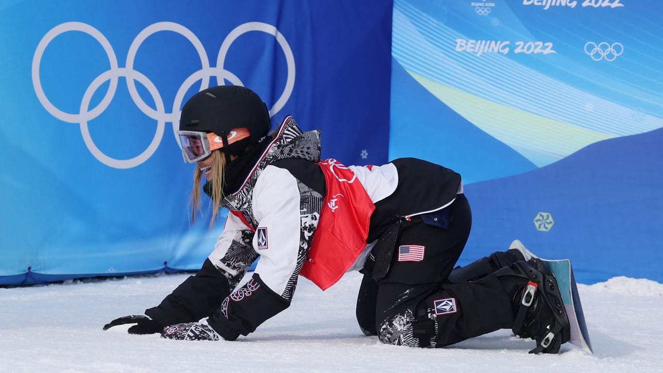 Sichere Landung: Chloe Kim freut sich über die Goldmedaille im Snowboarden