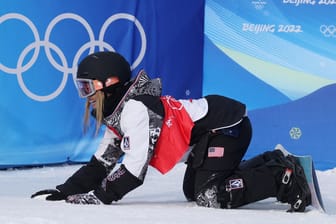 Sichere Landung: Chloe Kim freut sich über die Goldmedaille im Snowboarden