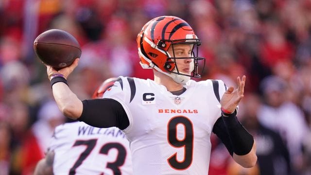 Quarterback Joe Burrow steht mit den Cincinnati Bengals im Super Bowl.