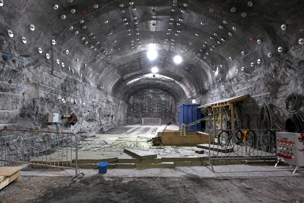 Ein Tunnel im Endlager "Onkalo" in Finnland: Bereits 2025 sollen hier die ersten radioaktiven Abfälle entsorgt werden.