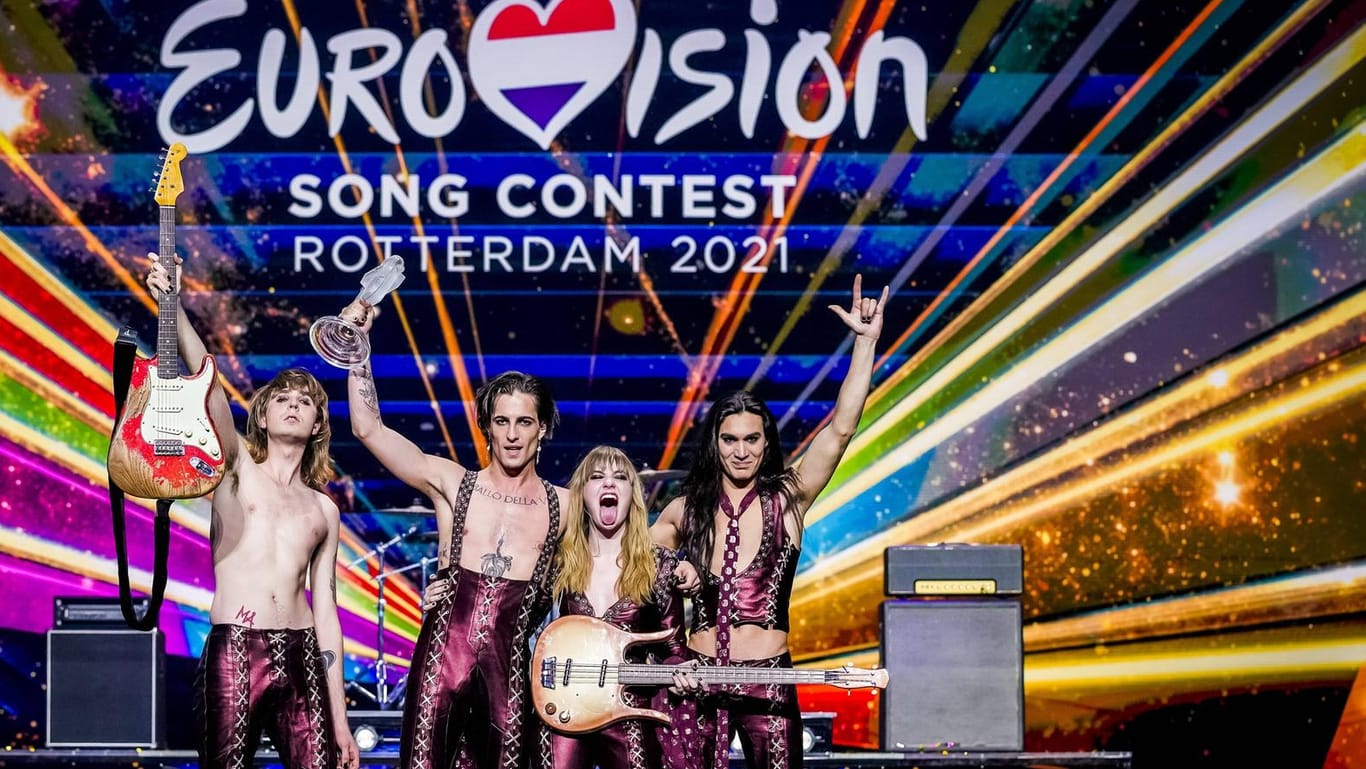 Maneskin: Die italienischen Rocker konnten 2021 überraschend den ESC in Rotterdam gewinnen.