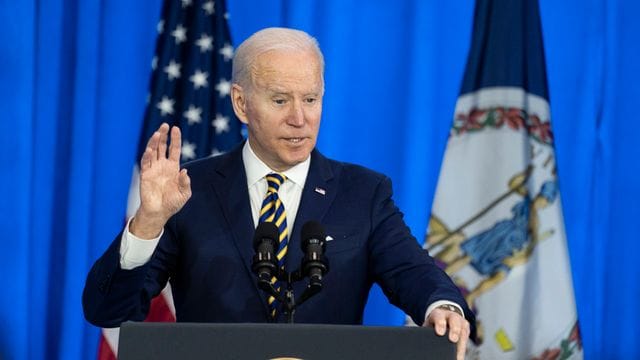 US-Päsident Joe Biden bei einer Rede im Bundesstaat Virginia.