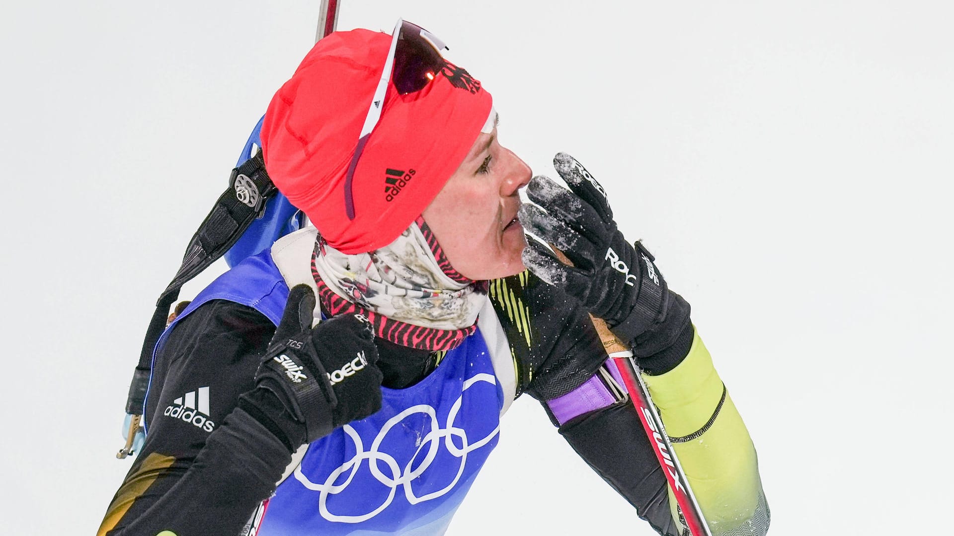 Denise Herrmann: Die deutsche Biathletin konnte ihre starke Leistung aus dem Einzelrennen nicht bestätigen.