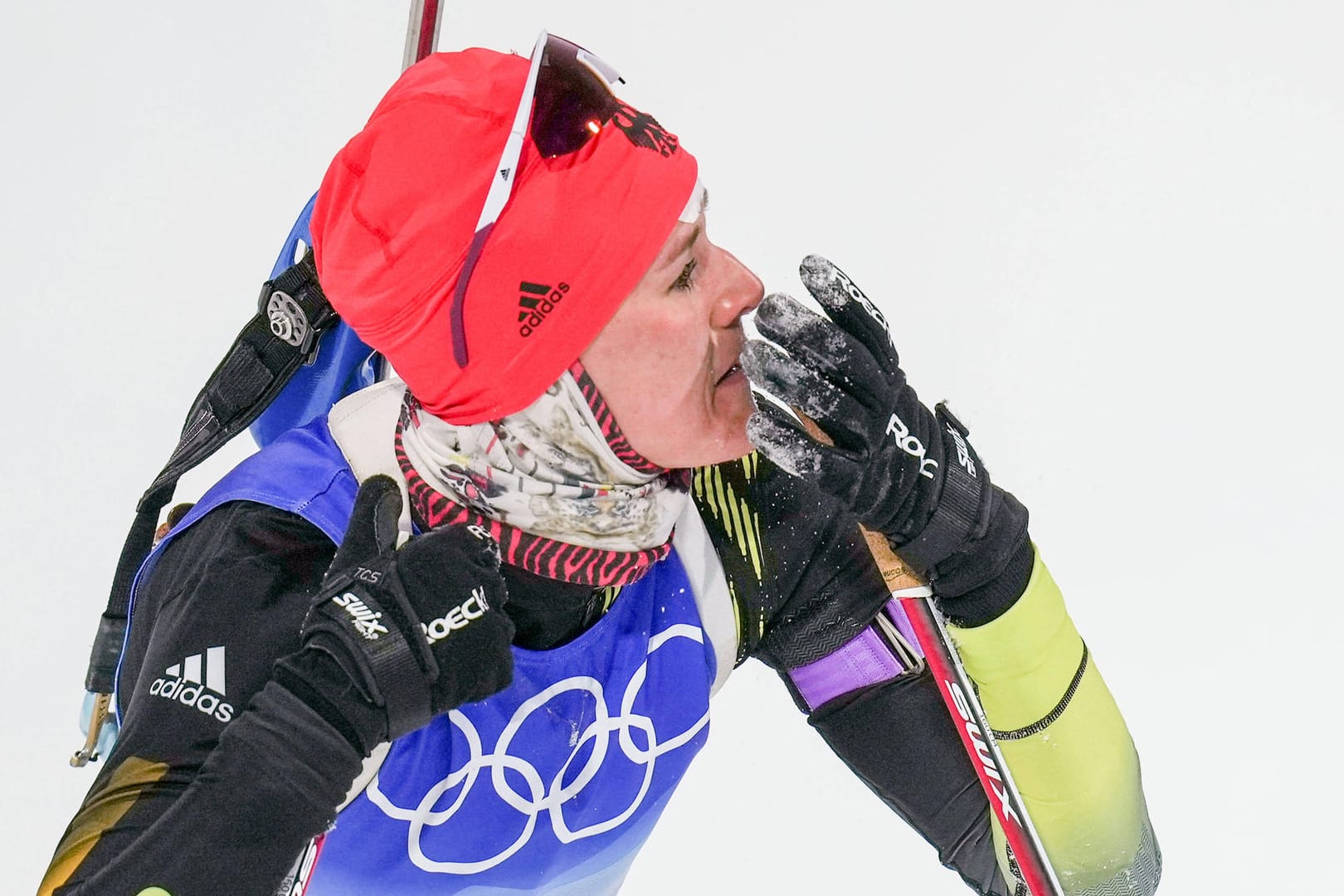 Denise Herrmann: Die deutsche Biathletin konnte ihre starke Leistung aus dem Einzelrennen nicht bestätigen.