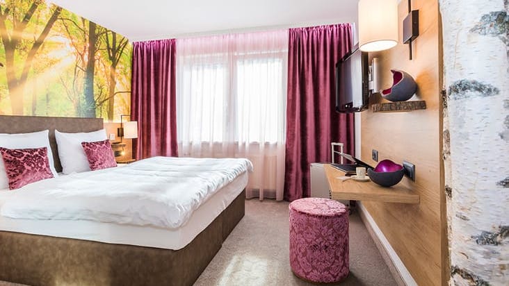 Schick und gemütlich: Ein Beispiel für ein Zimmer im Trihotel Rostock.