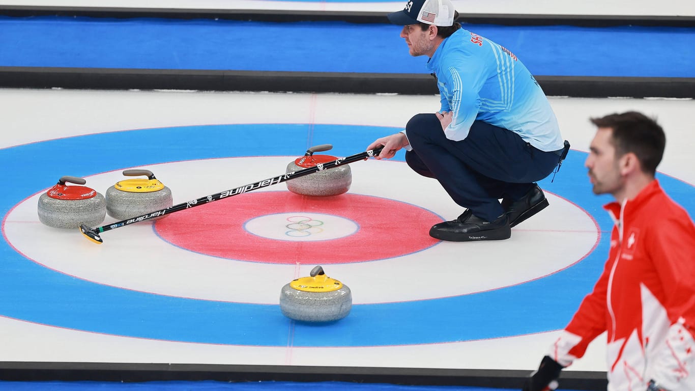 Das Curling-Team der USA bei den Olympischen Spielen in Peking 2022.