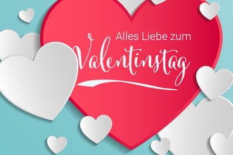 Romantisches Grußmotiv zum Valentinstag: Über WhasApp lassen sich etliche Bilder und Sprüche an die Liebsten verschicken.