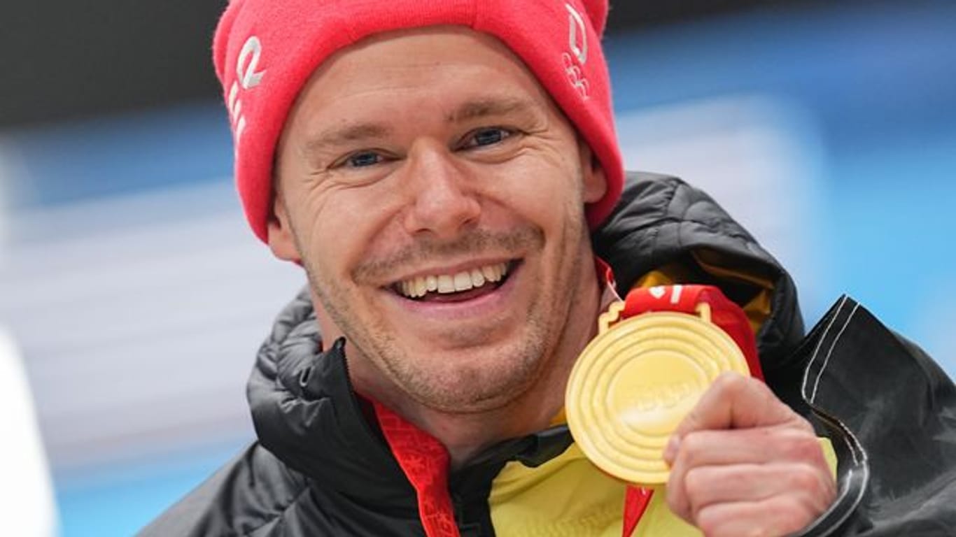 Christopher Grotheer raste als erster Deutscher zu Gold im Skeleton.