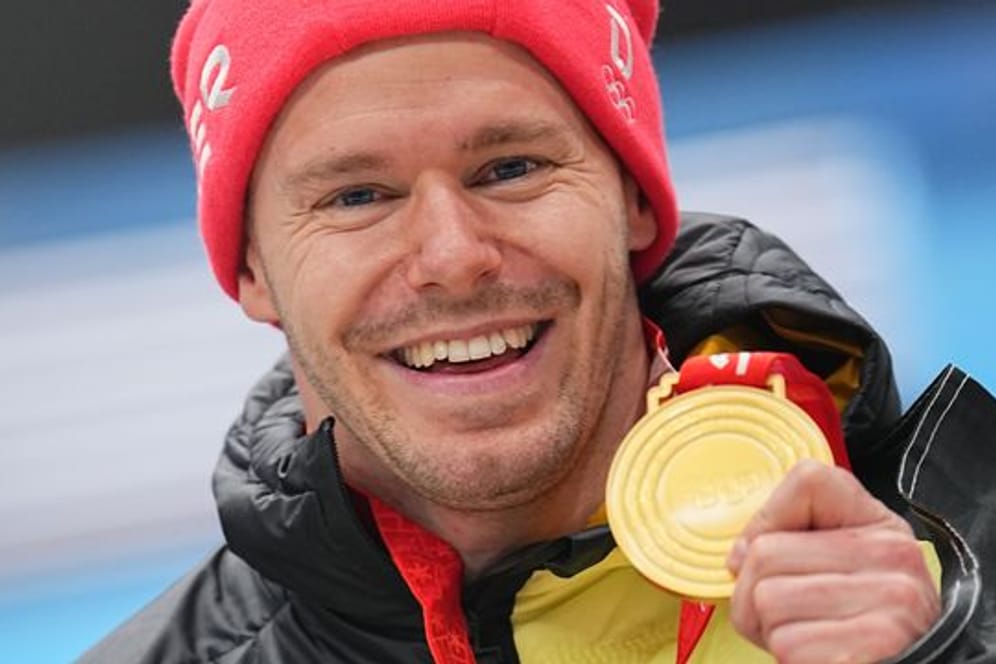 Christopher Grotheer raste als erster Deutscher zu Gold im Skeleton.