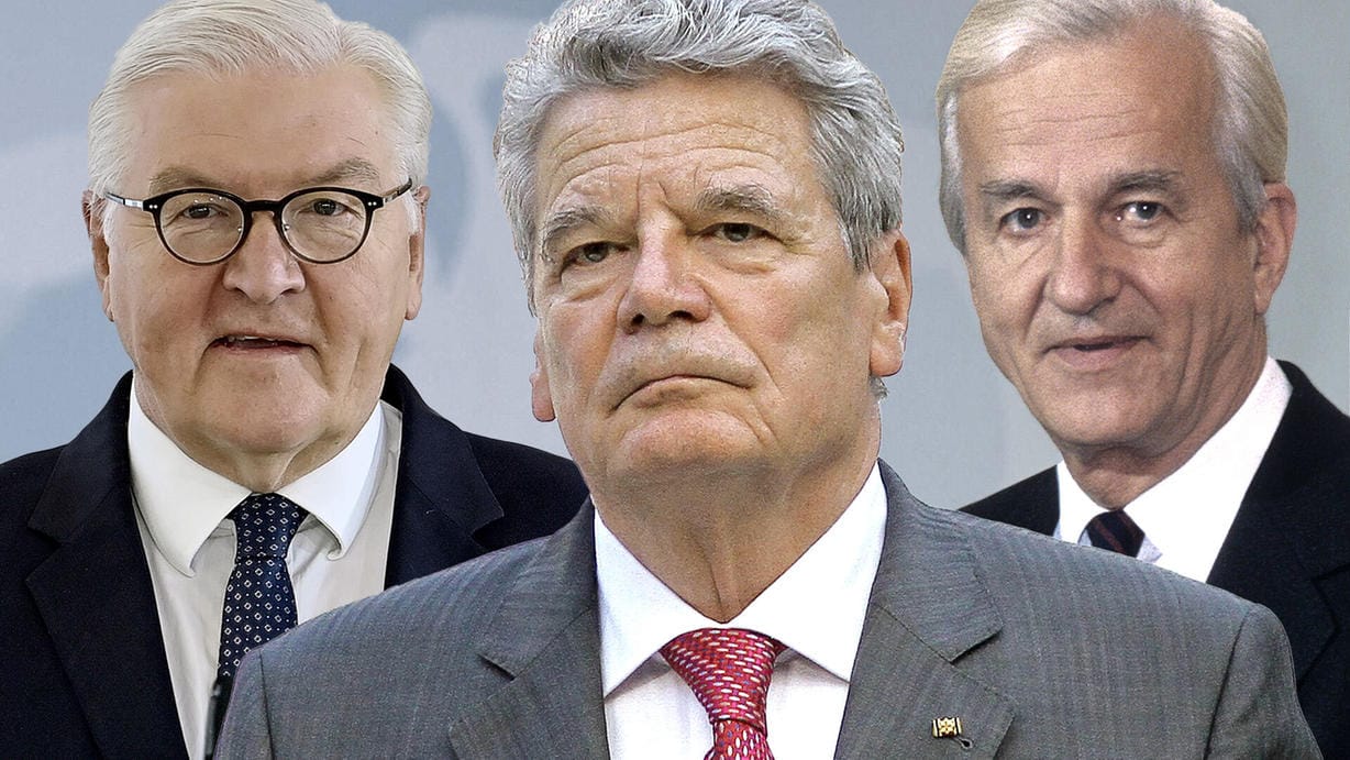 Frank-Walter Steinmeier, Joachim Gauck und Richard von Weizsäcker (Montage t-online): Welcher Bundespräsident am beliebtesten ist, hat t-online ermittelt.