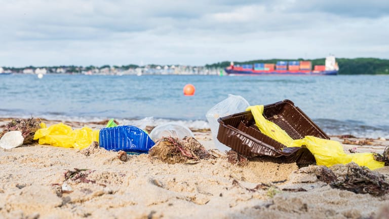 Plastikmüll am Kieler Strand: Mehr als 20 Millionen Menschen sollen von den Finanzierungen der Initiative "Clean Oceans" profitieren.