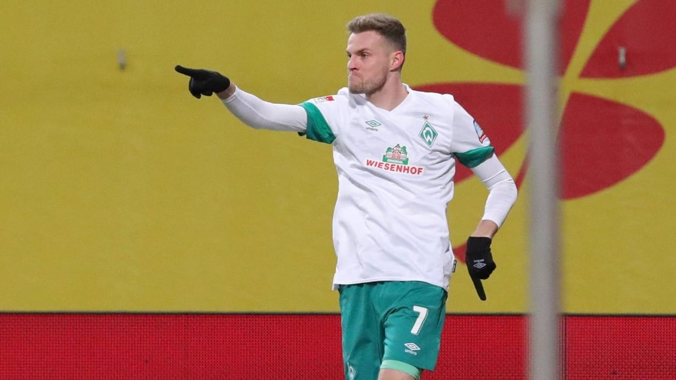 Marvin Ducksch: Der Bremer Stürmer wurde in Rostock zum Matchwinner.
