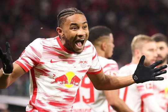 Leipzigs Christopher Nkunku traf per Freistoß zum 1:0 gegen den 1.