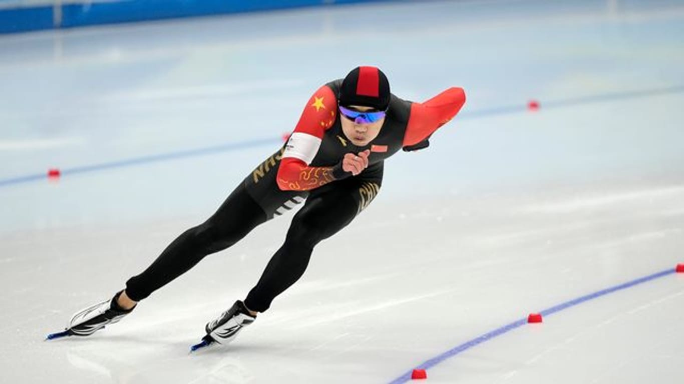 Premiere: Tingyu Gao gewann als erster Eisschnellläufer für China eine Goldmedaille bei Olympischen Winterspielen.