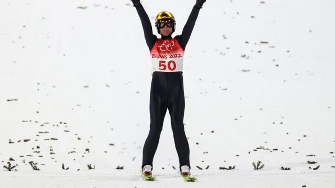 Skispringer Karl Geiger gewann die Bronzemedaille.