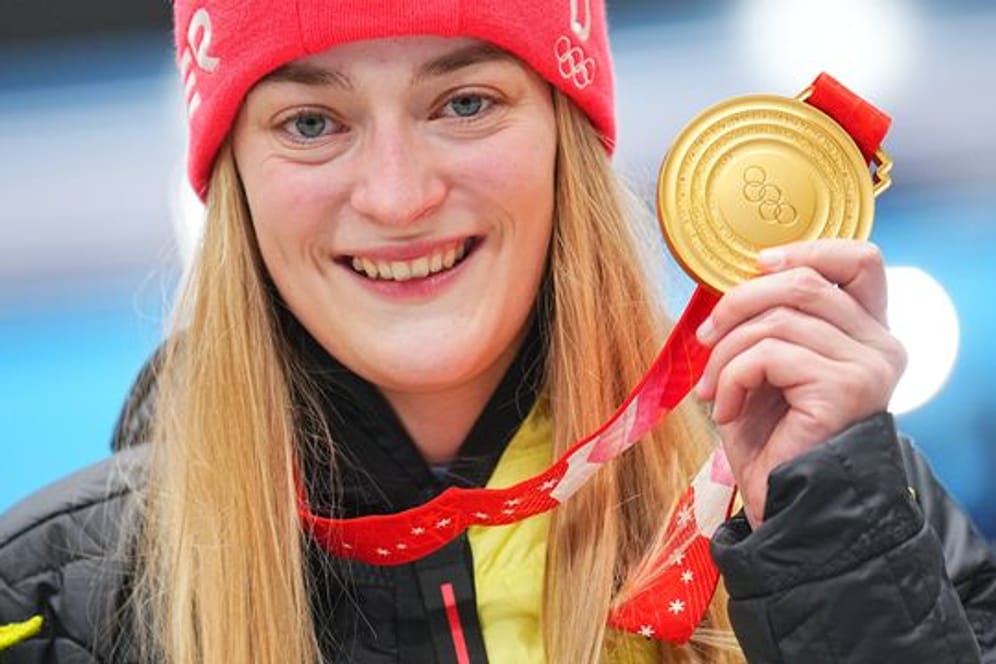 Hannah Neise gewann die Goldmedaille im Skeleton.