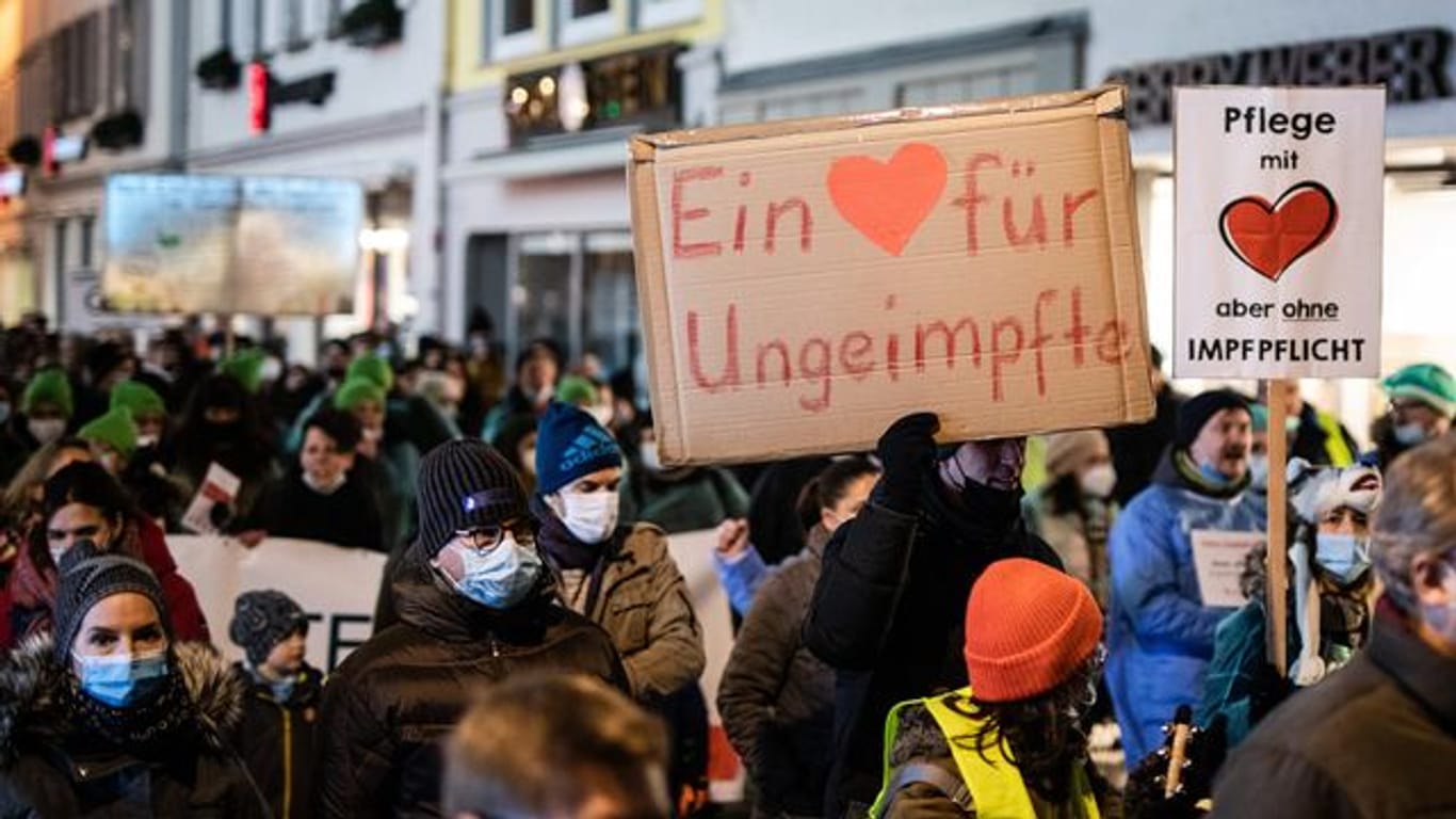 Demonstrationen gegen Corona-Maßnahmen in Reutlingen