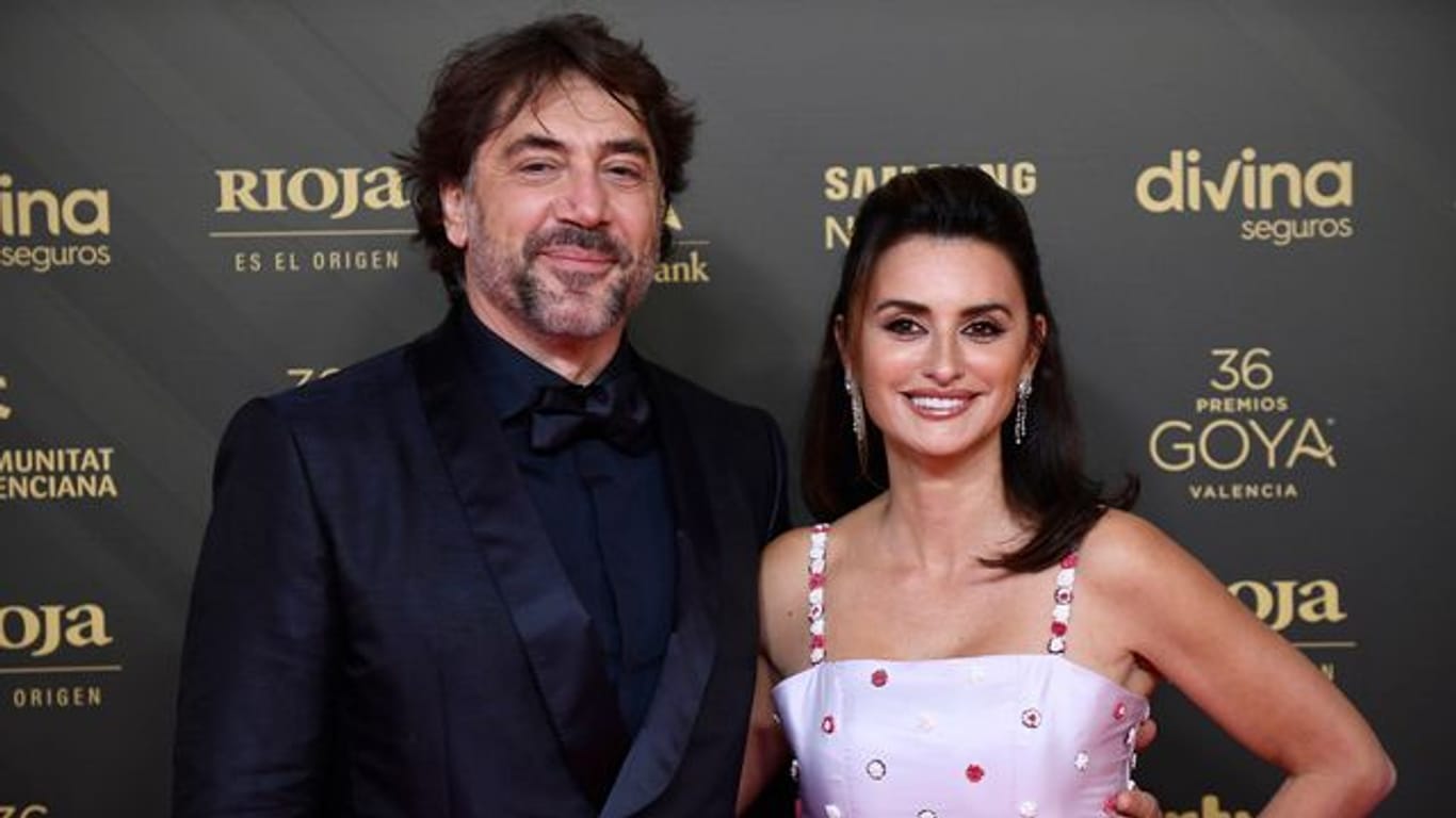 Goya-Gewinner Javier Bardem neben seiner Ehefrau Penelope Cruz.