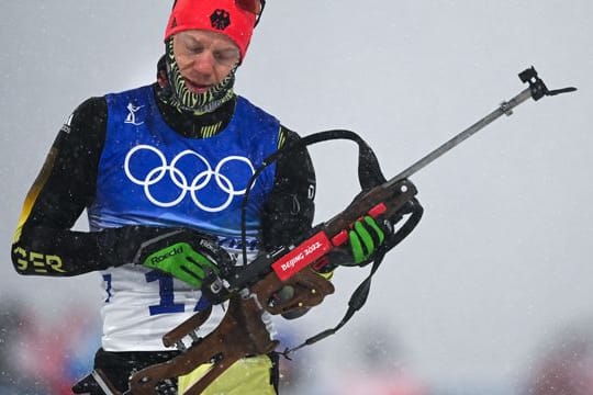 Bester deutscher Biathlet bei der Verfolgung: Roman Rees.