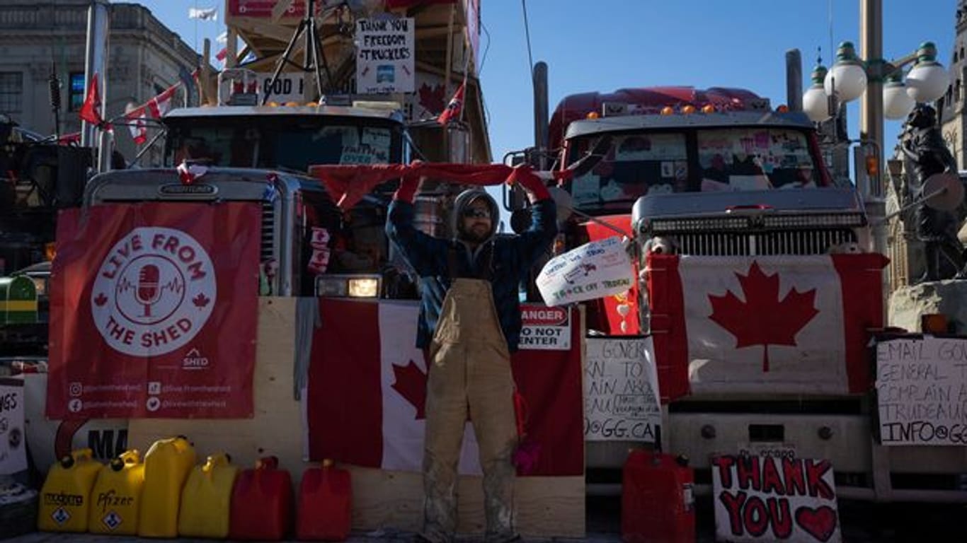 Seit Wochen protestieren kanadische Trucker gegen die Corona-Politik der Regierung.